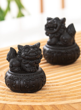 新中式鼓狮茶宠桌面摆件
