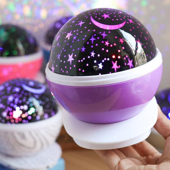 Star and moon projection internet celebrity room decoration night light