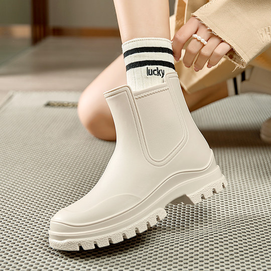 Japanese women's rain boots 2024 new fashionable outer wear
