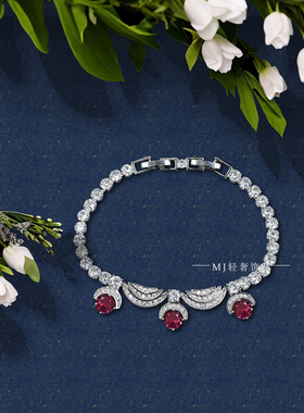 MJ轻奢饰品法式复古奢华新娘晚宴项链耳环套装高级感首饰女中古风