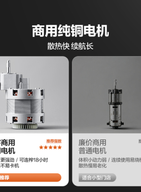 【纯铜电机不卡机】1秒出汁商用