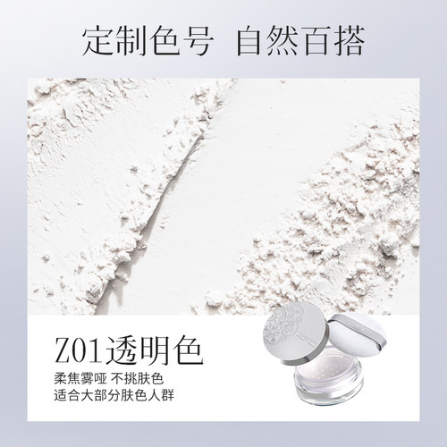 ZFC定妆粉散粉蜜粉珠光粉饼不易脱妆遮瑕修容柔雾哑光便携 - 图3