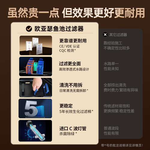欧亚瑟鱼池过滤器水循环系统过滤箱户外庭院养锦鲤鱼池净化桶设备 - 图0