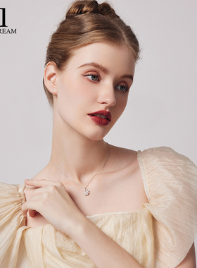 999纯银钻石麦穗项链小众轻奢