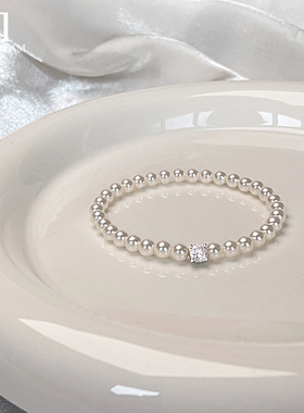 小方糖施家珍珠手链女轻奢