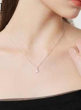 999纯银星星项链简约小众轻奢