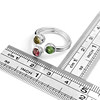 Xingzan 925 sterling silver gold-plated natural plain tourmaline ring light luxury high-end minimalist elegant versatile opening