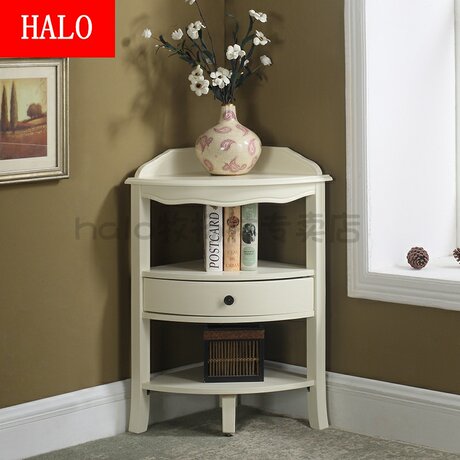 Solid Wood Dining Room Corner Cabinet Floor To Ceiling Triangle Cabinet Corner Shelf Living Room Side Semicircular Corner Cabinet Flower Stand