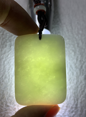 蓝田白玉黄金比例平安无事牌精品男士女士挂件吊坠致真蓝田玉活玉