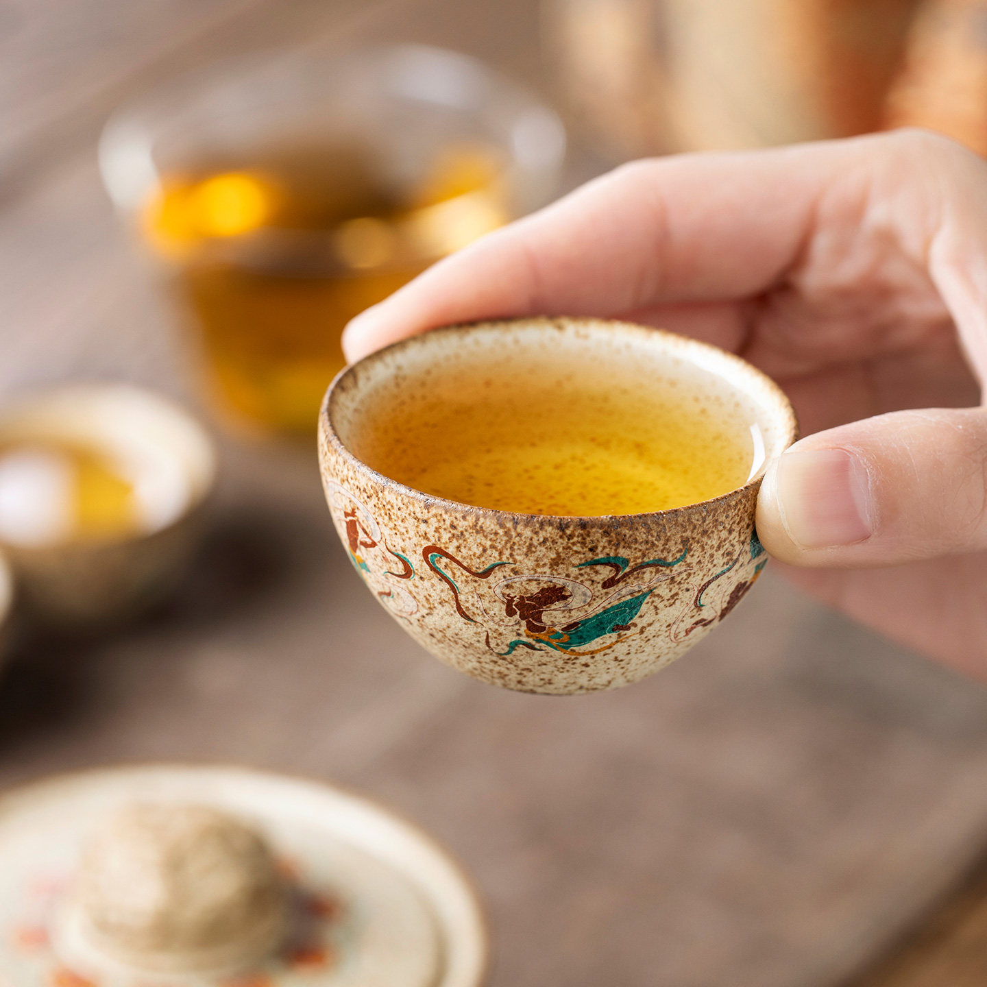 敦煌飞天陶瓷快客杯户外便携式旅行茶具套装一碗三杯一人独饮茶具,淘宝优惠券,粉丝福利购,淘宝优惠卷