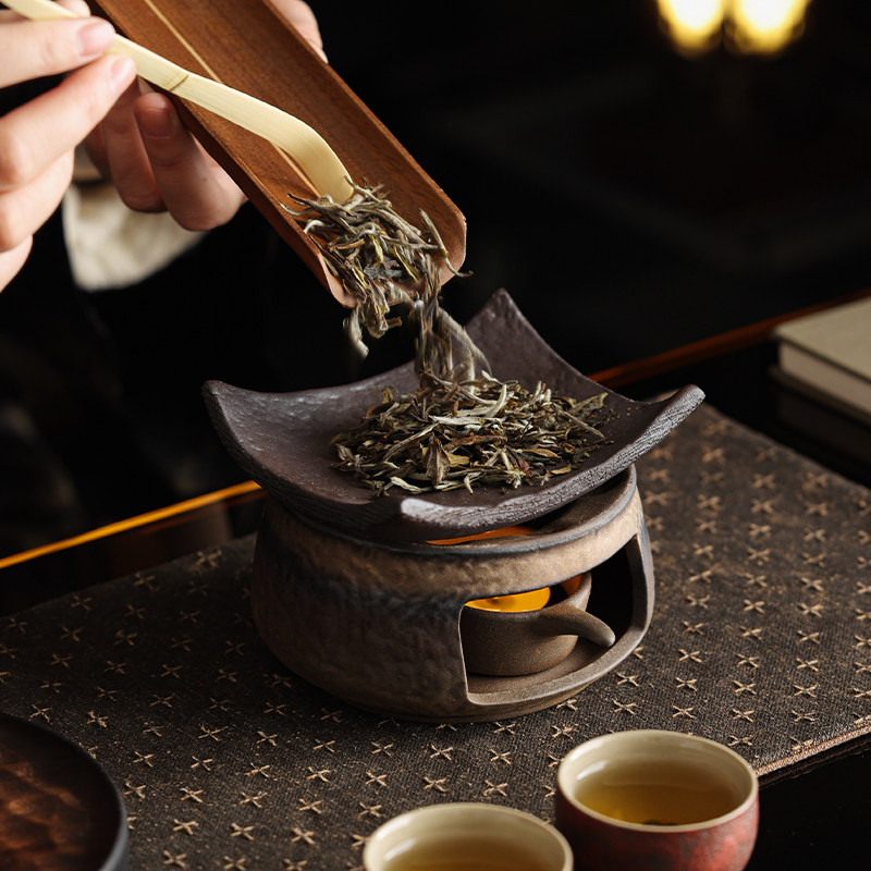日式粗陶烤茶炉陶瓷茶叶提香器蜡烛加热烤茶烤雪松烘烤炉熏香炉,淘宝优惠券,粉丝福利购,淘宝优惠卷