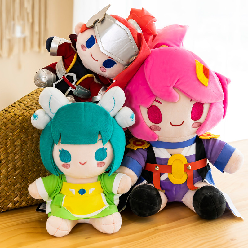 王者荣耀玩偶正版王者荣耀诸葛亮毛绒玩具梦奇公仔花木兰玩偶韩信抱枕布娃娃女