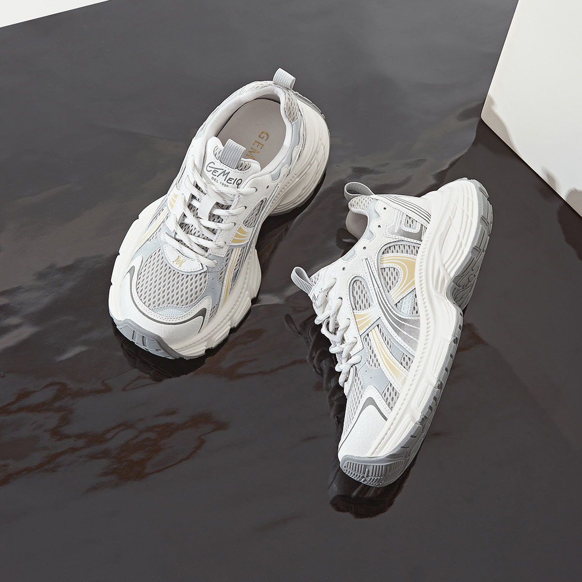 戈美其女鞋2025新款时尚老爹鞋厚底增高运动鞋透气网面运动休闲鞋,淘宝优惠券,粉丝福利购,淘宝优惠卷