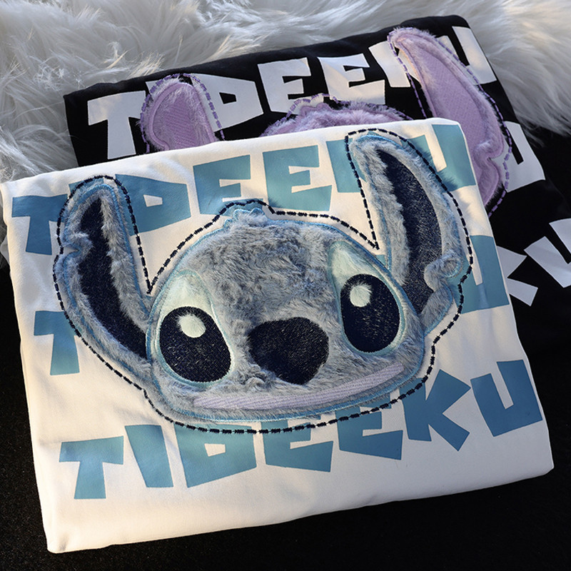 纯棉小众潮牌卡通植绒短袖宽松大阪t恤男女夏季oversize情侣上衣,淘宝优惠券,粉丝福利购,淘宝优惠卷