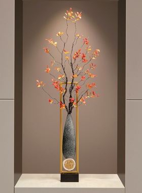 入户进门玄关屏风摆件客厅背景墙隔断高档大气乔迁装饰品柿柿如意