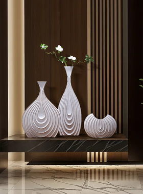 入户玄关壁龛花瓶摆件大号客厅竖高级感插花电视柜落地艺术装饰品
