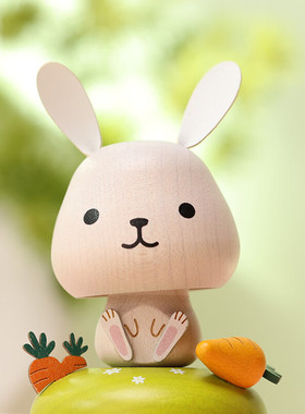 森活木趣可爱办公桌面装饰宿舍治愈解压女生礼物男生汽车弹簧摆件