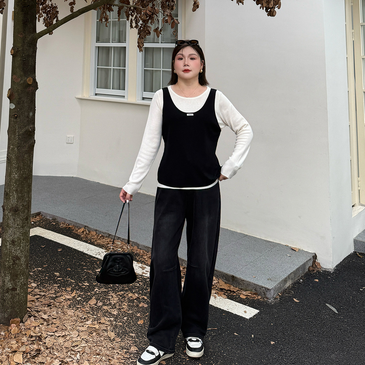 心存真大码女装加肥加大牛仔裤220斤秋冬新款胖mm高腰宽松阔腿裤,淘宝优惠券,粉丝福利购,淘宝优惠卷