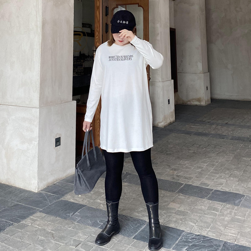 特大码女装打底衫中长款200斤宽松显瘦上衣胖妹妹mm纯棉长袖T恤,淘宝优惠券,粉丝福利购,淘宝优惠卷