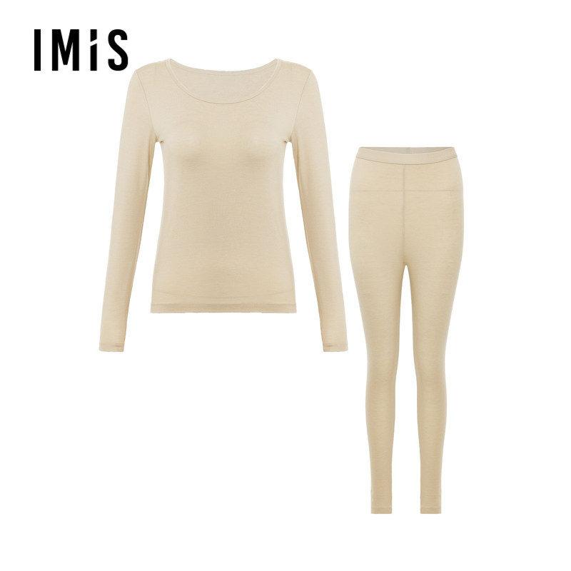 爱美丽秋季猫肚皮空气暖云柔羊毛秋衣女长袖保暖内衣套装IM74BUM1,淘宝优惠券,粉丝福利购,淘宝优惠卷