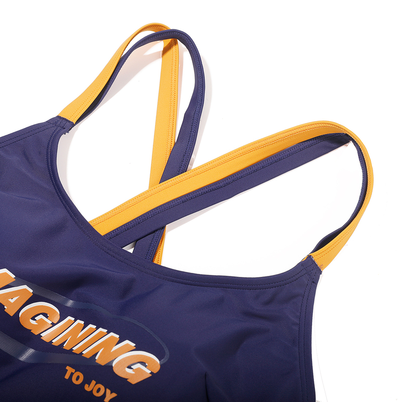 爱美丽IMIS泳衣女士无钢圈条纹竞技风显瘦藏肉连体泳衣IM68BHQ1 - 图2