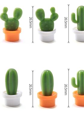 6pcs Cactus Fridge Magnet Refrigerator Magnetic Sticker 3D C