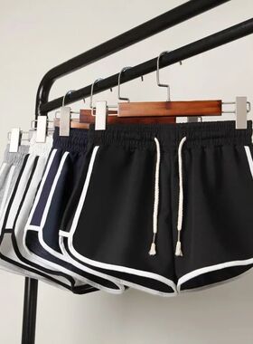 Women yoga Shorts Summer outer wear mid-waist casual loose s