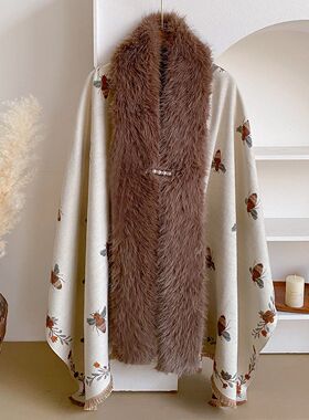 Fall Winter Fashion Faux Rex Rabbit Fur Cape Cardigan Hounds