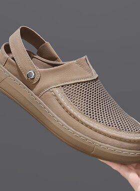 2026 Men's Retro Mesh Sandals - Breathable Open Toe Design w