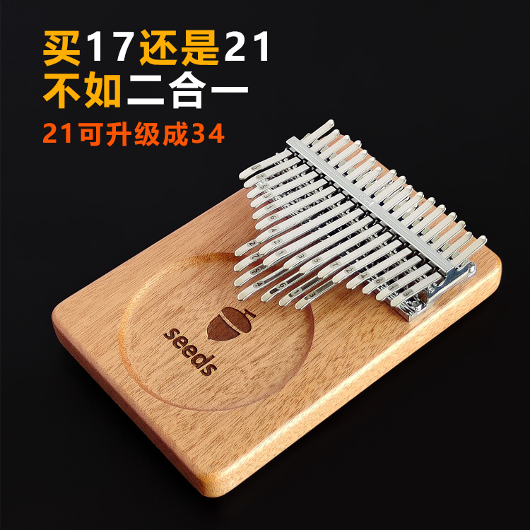 微瑕琴果实拇指琴seeds卡林巴琴双层17音21音24音34音41音kalimba - 图2