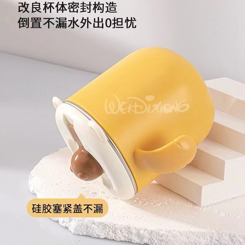 维迪熊儿童不锈钢水杯宝宝吸管杯防摔刻度学饮杯婴儿牛奶杯300ml,淘宝优惠券,粉丝福利购,淘宝优惠卷