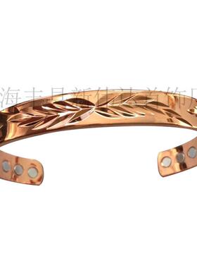 A mans leaf ring, Euro-American plating rose gold, opens a