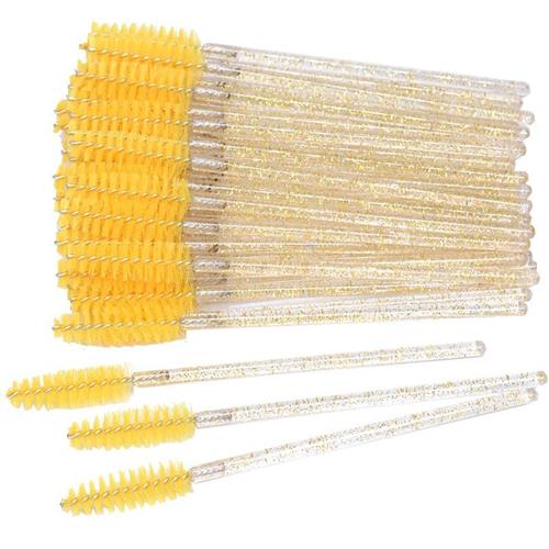 50Pcs Disposable Micro Glitter Eyelash Mascara Wands Mini Cr - 图2