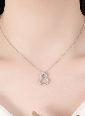 银饰新款时尚气质福禄葫芦项链女复古风锁骨链时尚气质中式项饰