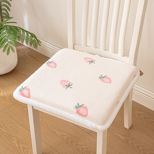 莎丽绒坐垫加厚马蹄形椅子坐垫冬季屁股垫子餐椅垫办公室久坐家用 - 图2