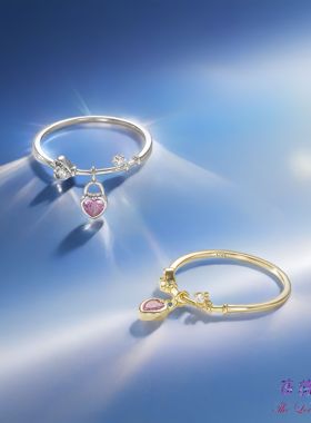 蔷薇之恋浪漫钥匙戒指S925镀金