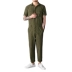 Vertebrate Men 19 Summer American Quần áo bảo hộ lao động Xu hướng Slim Army Green Jumpsuit tay ngắn - Bộ đồ đồ bộ pijama Bộ đồ