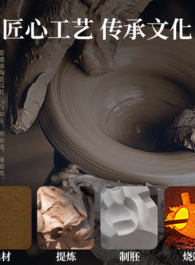 新中式风手绘复古卧室高档工艺品