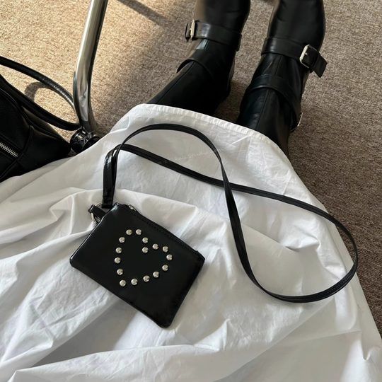 Love Diamant-Nieten-Geldbörse, dekorative Tasche