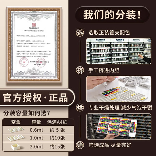 史明克温莎牛顿固体水彩颜料分装水彩画工具套装学院级艺术家大师级24色迷你铁盒专业不透明美甲专用水粉绘画 - 图1