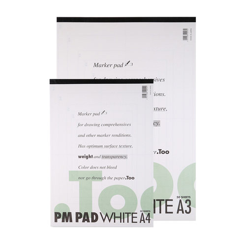 copic PM PAD WHITE马克笔本专用纸 手绘 拍纸簿/半透明A4A3 - 图0