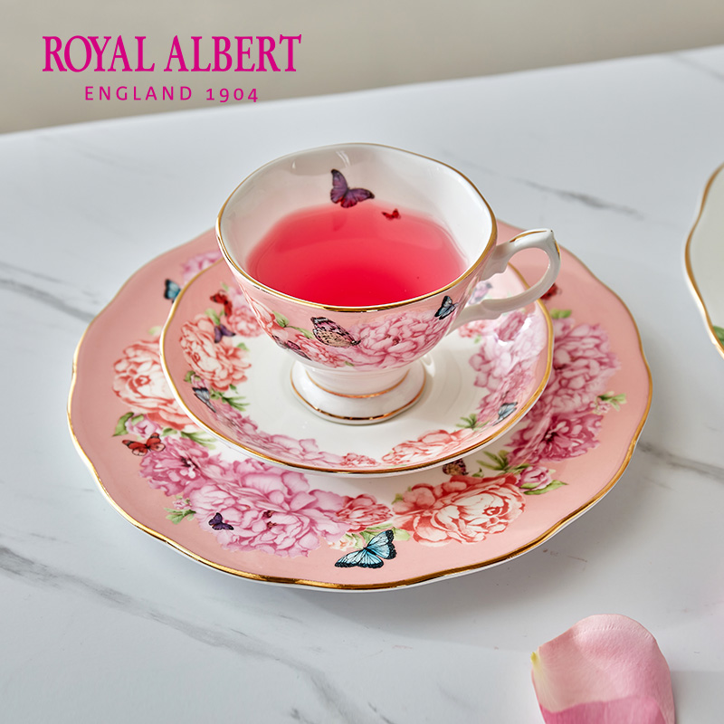 Royal Albert皇家阿尔伯特米兰达可儿骨瓷茶杯三件套欧式咖啡杯碟 - 图2