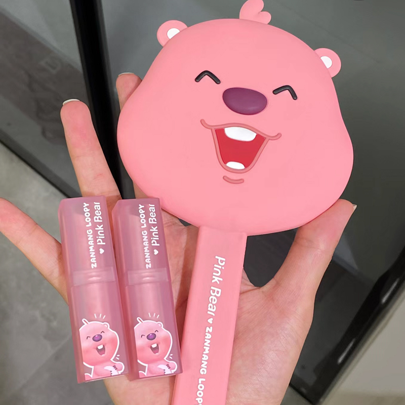 pinkbear皮可熊奶烙口红不沾杯奶烙皮克熊唇釉唇泥loopy露比联名