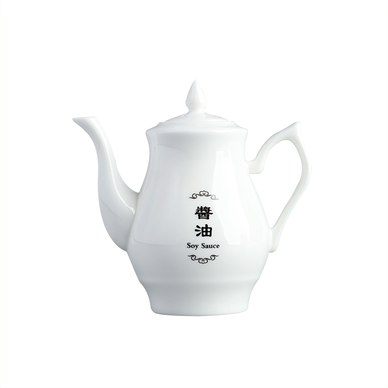 骨瓷小醋壶酱油壶中式酱醋壶饭店餐厅专陶瓷用小油壶调味壶 - 图3