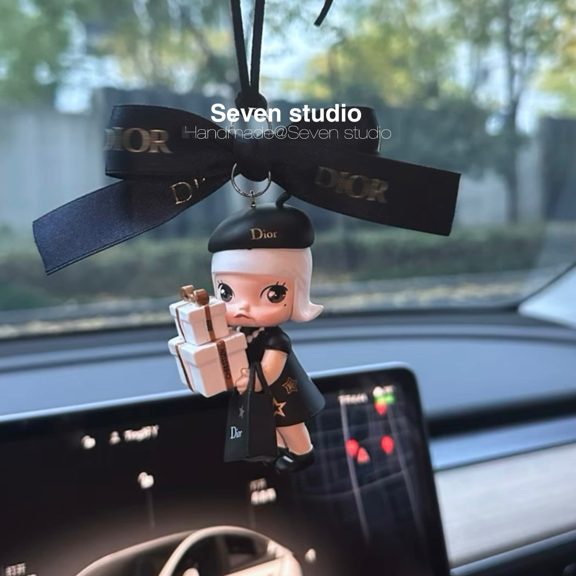 Seven·小香风盲盒车挂可爱香薰蝴蝶结汽车装饰摆件女生车内挂件,淘宝优惠券,粉丝福利购,淘宝优惠卷