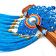 El honor del azul de la flor de la corona del cielo azul de la corona del material de bricolaje de la boda de bricolaje nudos colgantes de decoración colgante de la manejo del hogar.
