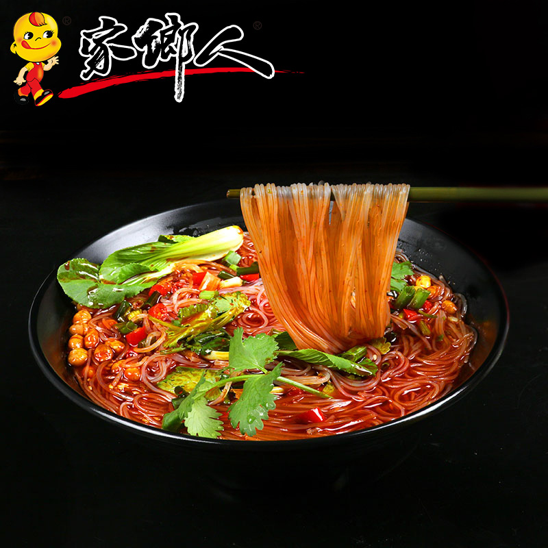 家乡人正宗重庆酸辣粉115g*3非油炸冲泡速食开味方便粉丝整箱12桶