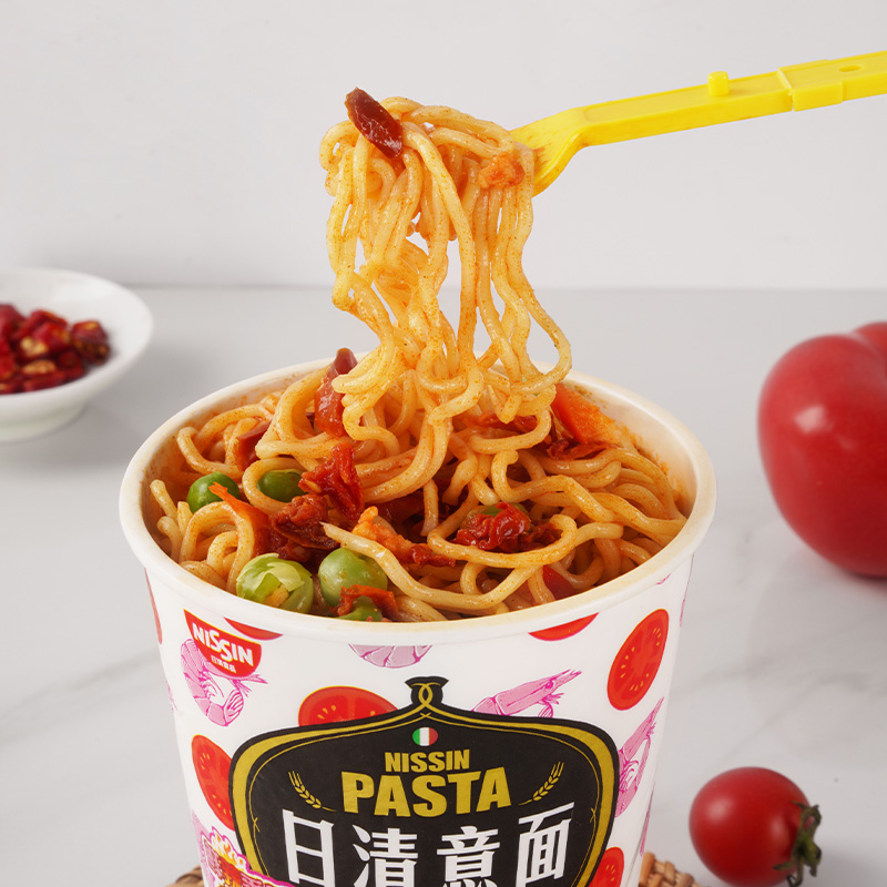 日清意面芝士番茄肉酱意式意大利风味非油炸干拌面速食早餐方便面