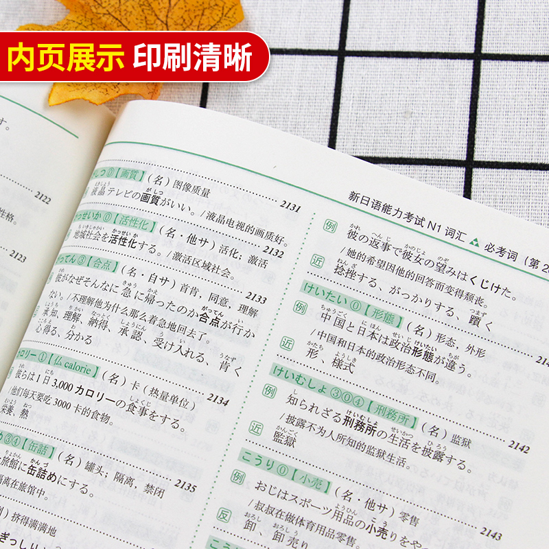 正版无敌绿宝书n1n2n5n4n3新日语能力考试词汇语法自学教材n5n4n3大学日语日语四六级考试必考词+基础词+超纲词日本语等级考试材料 - 图3