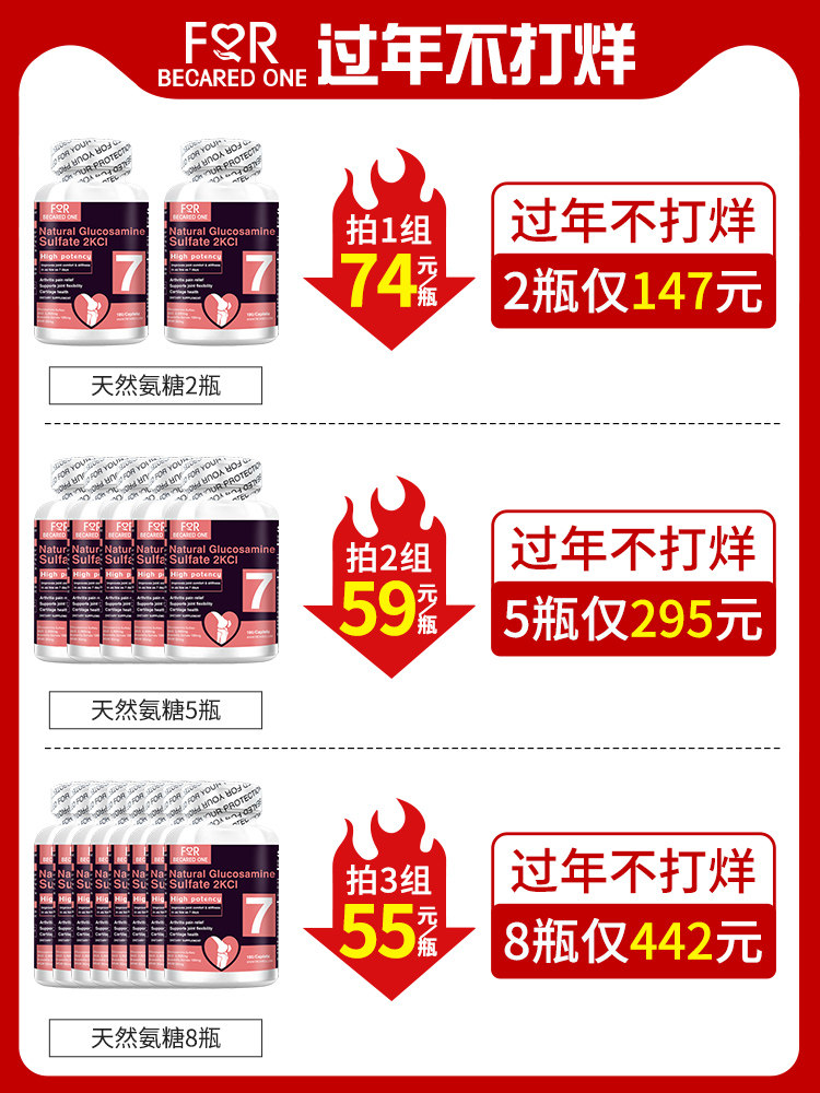 维固力进口硫酸氨基葡萄糖软胶囊 ForBecaredOne海外氨基葡萄糖